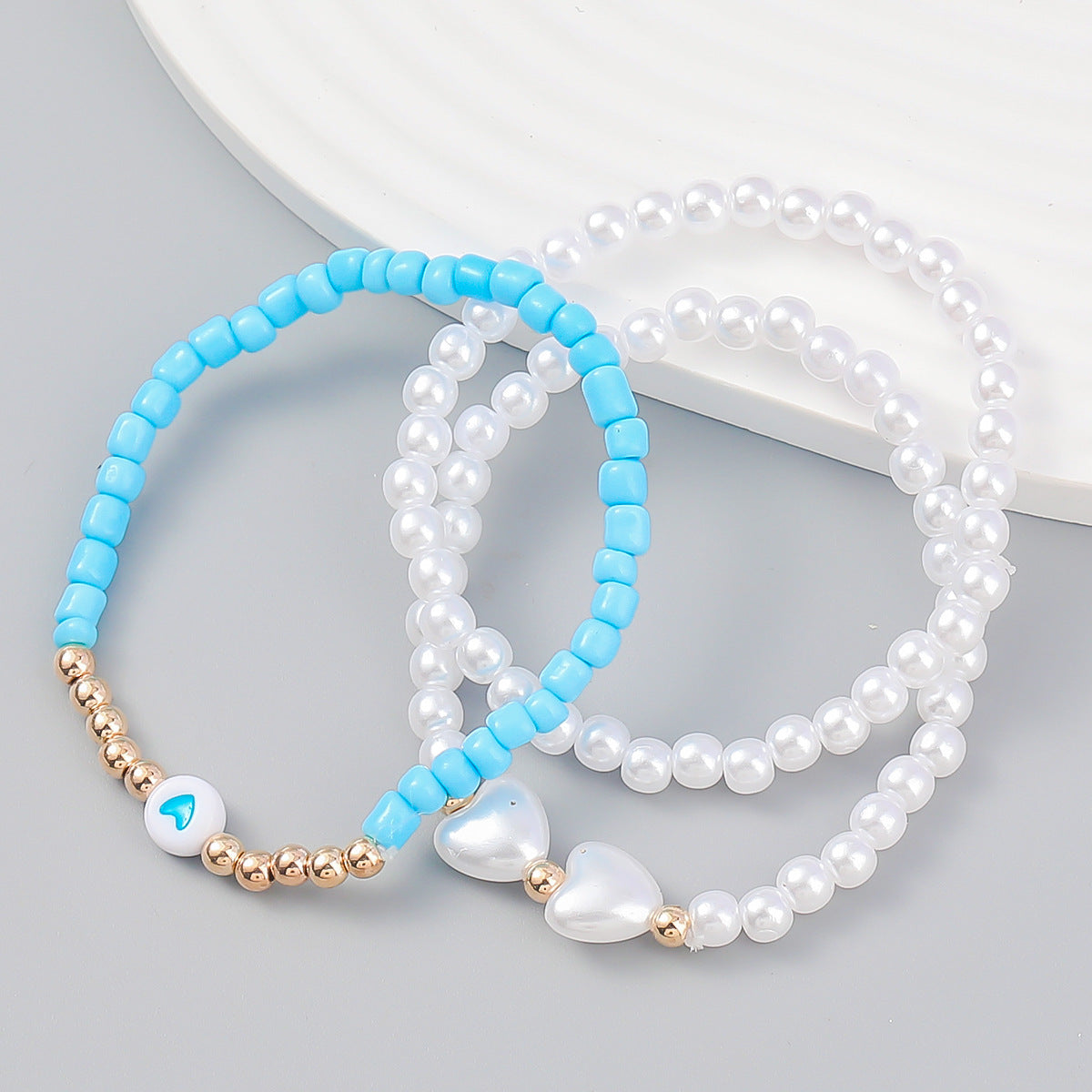 Wholesale Resin Imitation Pearl Bracelet Set of Three